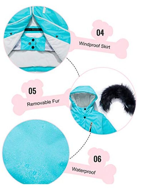 Wantdo Girl's Warm Snow Coat Waterproof Ski Jacket Windproof Winter Parka Insulated Fleece Rain Jackets