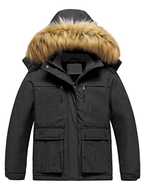 Pursky Girl's Waterproof Ski Jacket Kids Winter Snow Coats Fleece Raincoat Parka