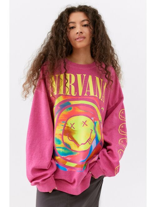 Urban Outfitters Nirvana Smile Overdyed Sweatshirt