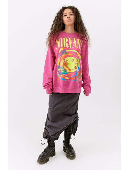 Urban Outfitters Nirvana Smile Overdyed Sweatshirt