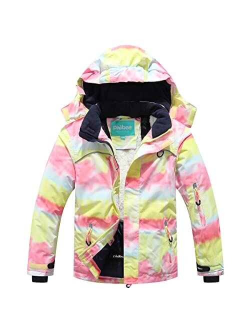 PHIBEE Girls' Waterproof Windproof Outdoor Warm Snowboard Ski Jacket