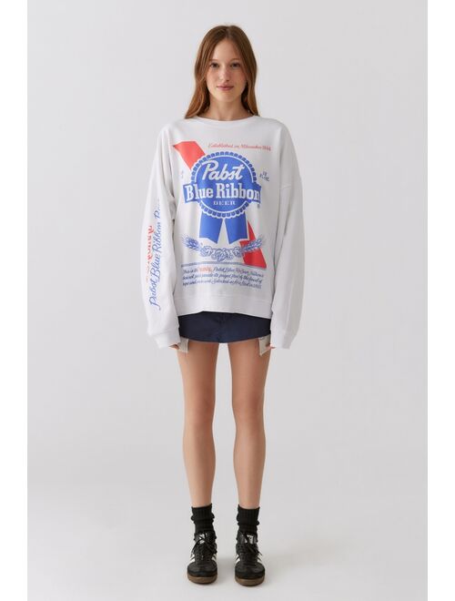 Urban Outfitters Pabst Blue Ribbon Beer Logo Pullover Sweatshirt