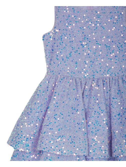 RARE EDITIONS Big Girls Sequin Tiered Sleeveless Skirt Dress
