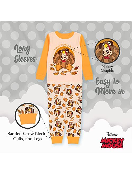 Disney Boys' Mickey Mouse | Monster | The Nightmare Before Christmas | Ricky Zoom 2-Piece Snug-fit Cotton Pajamas Set