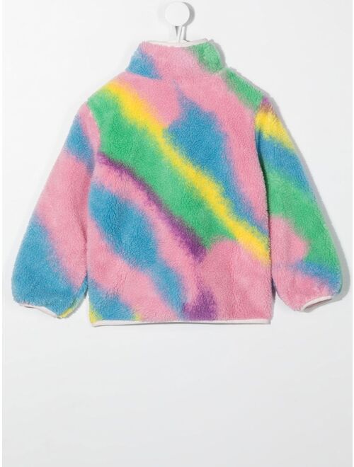 Stella McCartney Kids faux-fur zip-up jacket