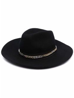 Amelia chain-link fedora hat