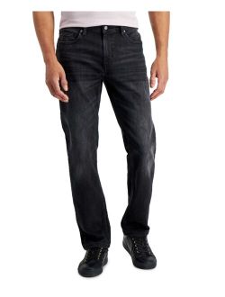Men's Sam Black-Wash Straight-Fit Stretch Jeans, Created for Macy's