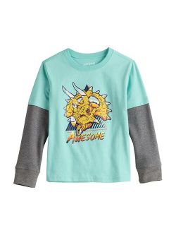 Boys 4-12 Jumping Beans Thermal Sleeve Skater Graphic Tee