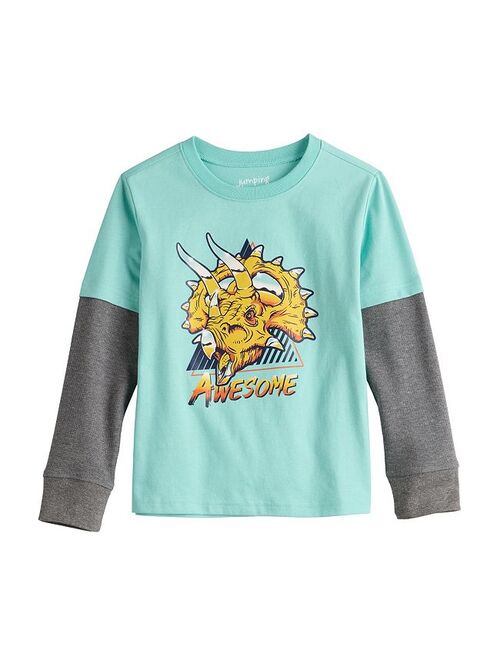 Boys 4-12 Jumping Beans Thermal Sleeve Skater Graphic Tee