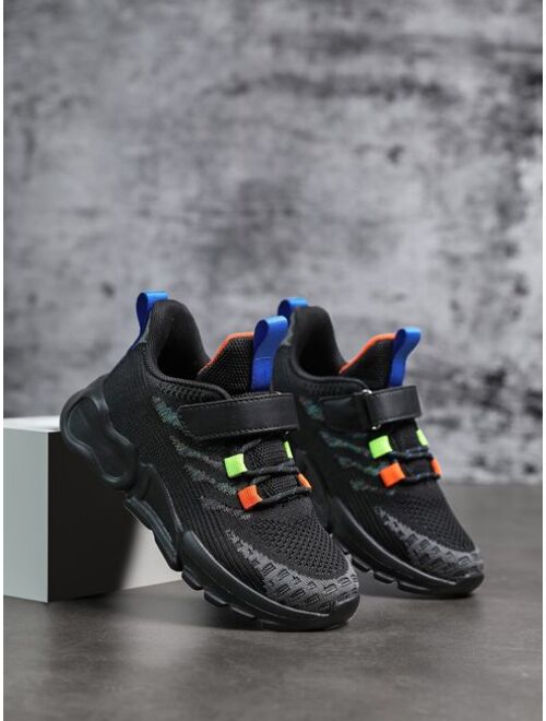 Xiemo Shoes Boys Color Block Hook-and-loop Fastener Running Shoes