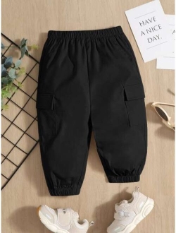 Baby Solid Flap Pocket Cargo Pants