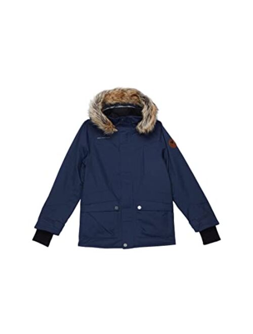 Obermeyer Boys Commuter Jacket with Faux Fur for Little Kids and Big Kids - Long Sleeves, Zipper Chest Pocket, Adorable