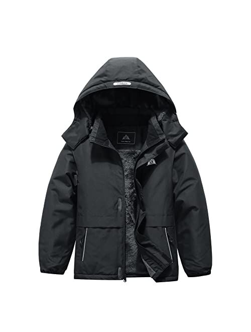 MOERDENG Kid's Waterproof Ski Snow Jacket Hooded Boy's And Girl's Warm Winter Coat Snowboard Windbreaker Hooded Raincoat