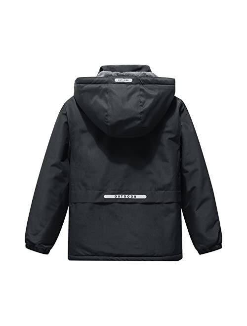 MOERDENG Kid's Waterproof Ski Snow Jacket Hooded Boy's And Girl's Warm Winter Coat Snowboard Windbreaker Hooded Raincoat