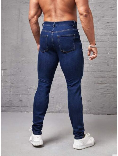 SHEIN Men Slant Pocket Skinny Jeans