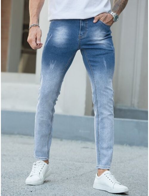 Shein Men Colorblock Skinny Jeans