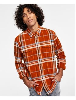 Men's Paulie Regular-Fit Plaid Flannel Shirt, Created for Macy's