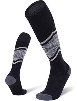 FITRELL 2/3 Pack Ski Socks for Skiing Snowboarding, Full Cushioned Winter Wool Warm Socks for Men and Women