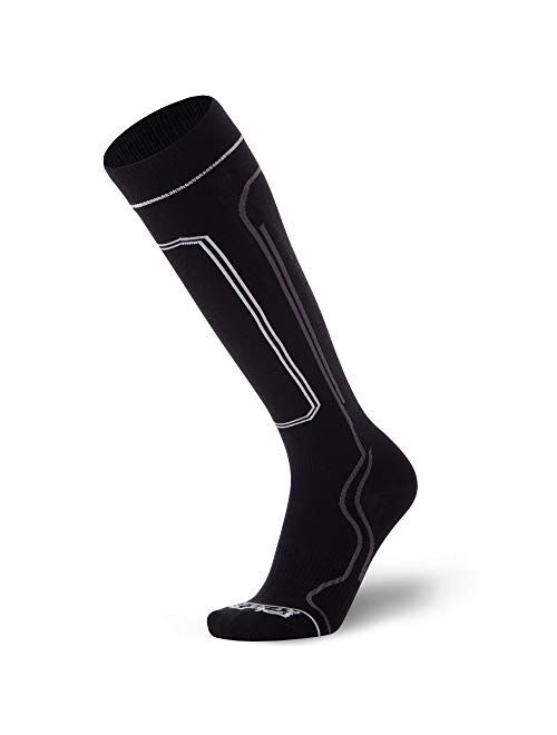 Pure Athlete Ultra-Thin Lightweight Ski Socks - Snowboarding Skiing Sock, Merino Wool