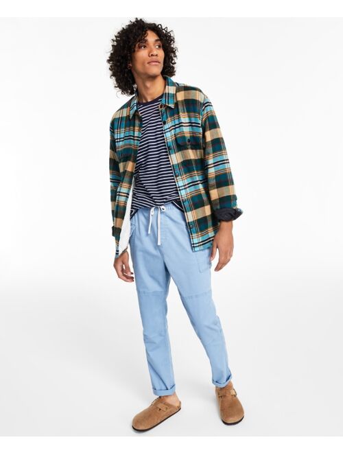 SUN + STONE Men's Hardy Plaid Flannel Shirt Jacket, Created for Macy's
