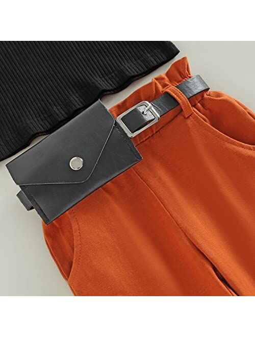 Yccutest Toddler Boys Girls Fall Winter Outfits Set 2Pcs Turtleneck Sweater + Corduroy Pants Infant Kids Gentleman Clothes