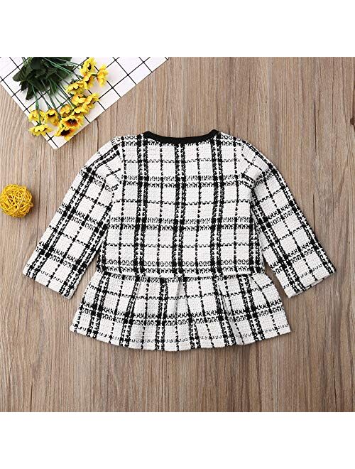 Rtnnsbbfcm Toddler Baby Girl Knitted Sweater Pompom Fur Ball Pullover Top Fall Winter Pencil Skirt Outfit Clothes