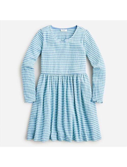 J.Crew Girls' crinkle T-shirt dress in stripe