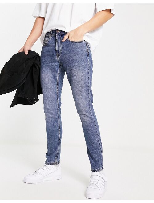 Pull&Bear slim jeans in mid wash