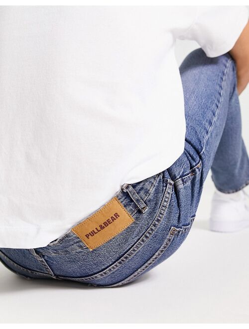 Pull&Bear slim jeans in mid wash