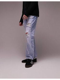 rip baggy jeans in light wash