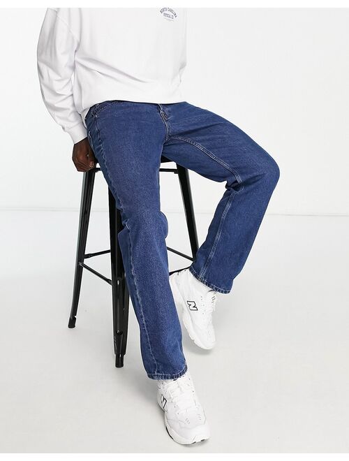 Only & Sons Edge loose fit jeans in mid wash