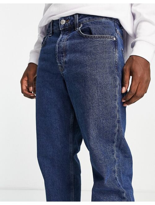 Only & Sons Edge loose fit jeans in mid wash
