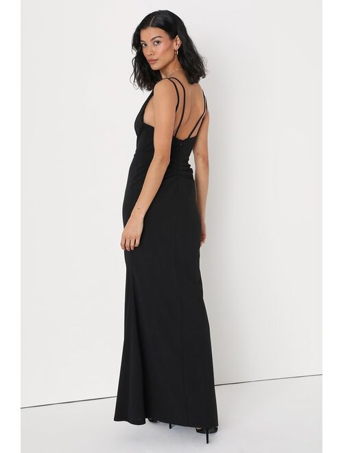 Lulus Ready to Rumba Black Strappy Backless Maxi Dress