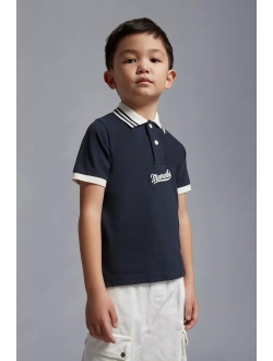 Enfant logo-embroidered short-sleeved polo shirt