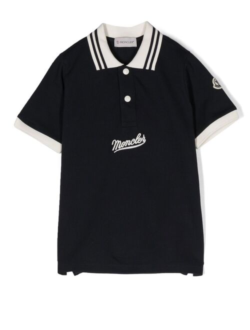 Moncler Enfant logo-embroidered short-sleeved polo shirt