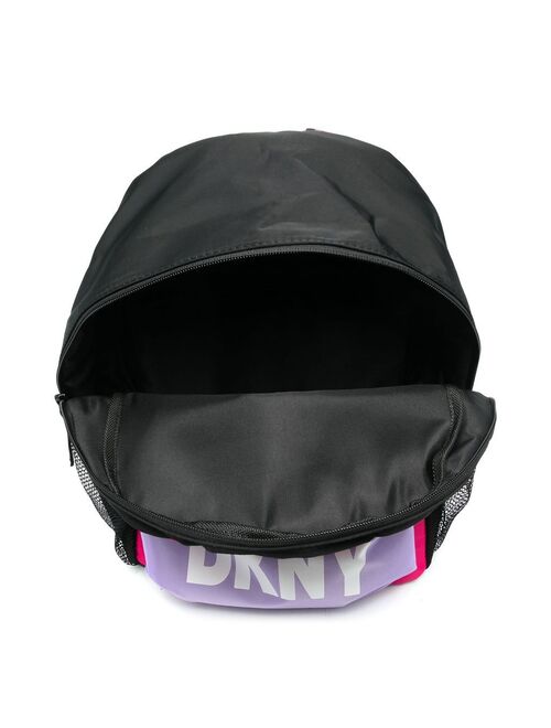 Dkny Kids TEEN logo-print zip-up backpack