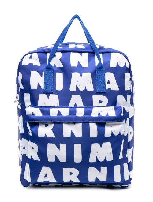 Marni Kids logo zipped backpack