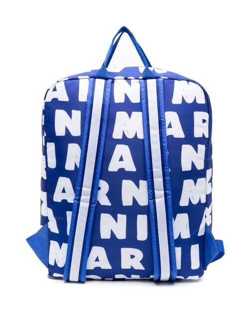 Marni Kids logo zipped backpack