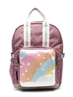 Caramel rainbow-print backpack