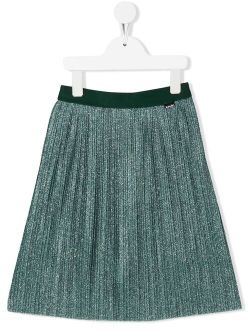 pleated shimmer skirt
