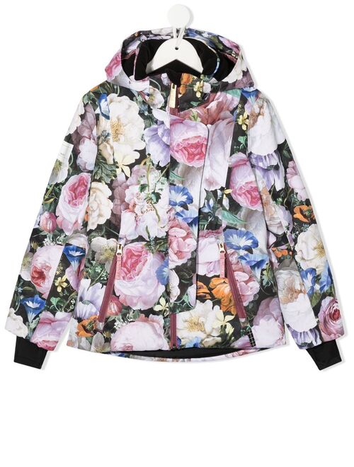 Molo Pearson floral hooded jacket