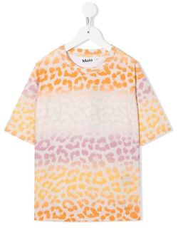cheetah-print cotton T-shirt