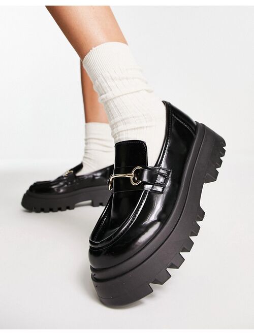 ASOS DESIGN Miller chunky loafers in black