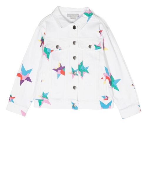 Stella McCartney Kids star-print denim jacket