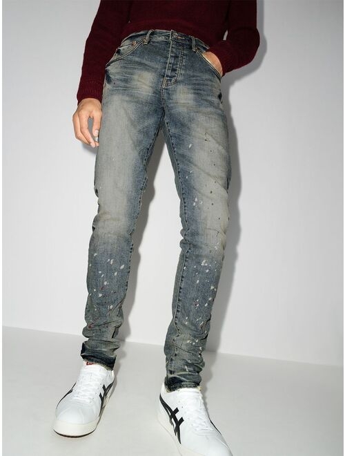 Purple Brand Vintage Spotted tapered-leg jeans