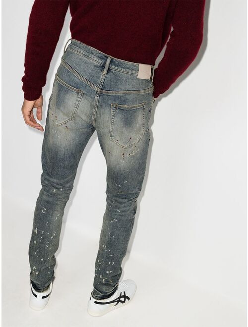 Purple Brand Vintage Spotted tapered-leg jeans