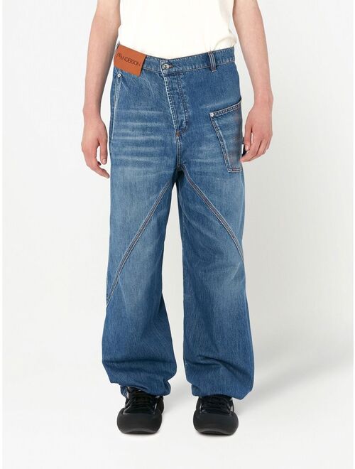 JW Anderson oversized twisted wide-leg jeans