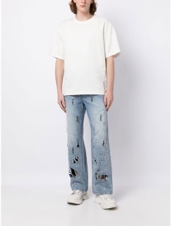 Feng Chen Wang Phoenix cut-out jeans