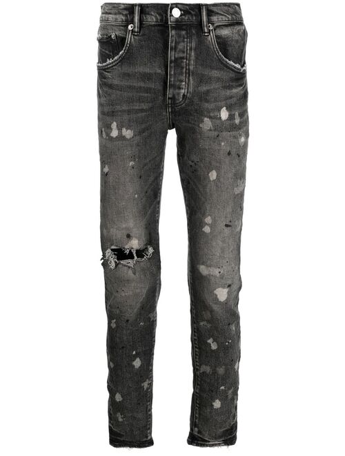 Purple Brand vintage distressed-finish denim jeans
