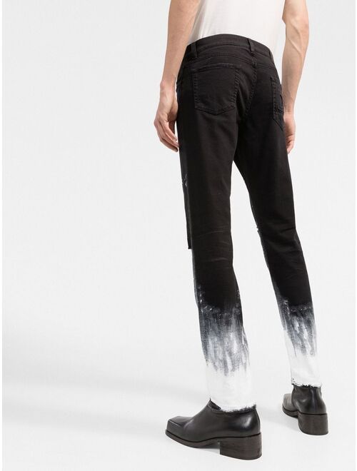 Dolce & Gabbana brushstroke-print slim-fit jeans